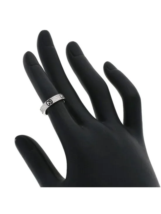 Gucci Icon Full Diamond Ring 18k White Gold - Picture 7 of 10